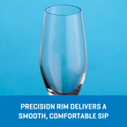 Ocean Glass Sondria Champagne Flute Glasses (4-pieces), 7.25-ounce, Dishwasher Safe