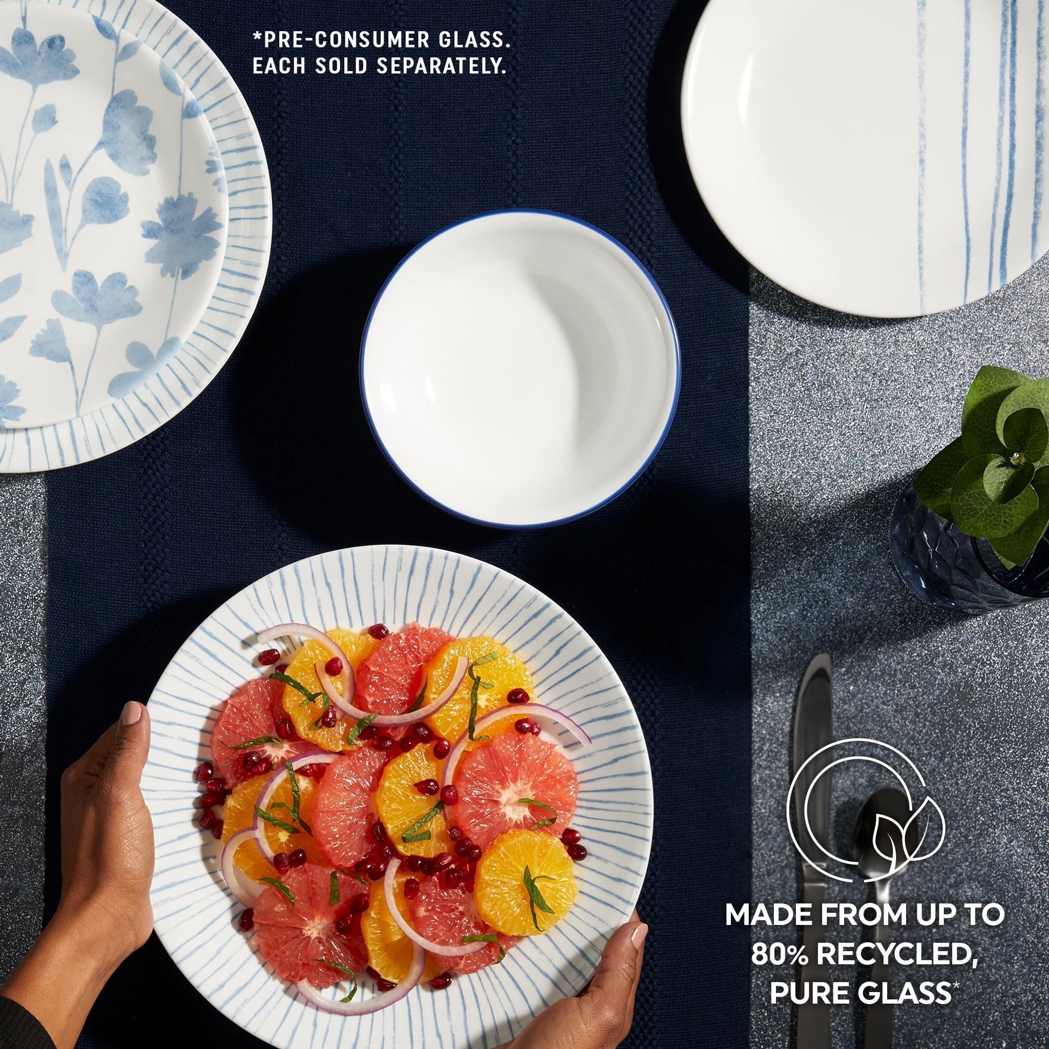Corelle® Botanical Stripes 10.25" Dinner Plate, 6 pack