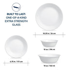 Corelle® Winter Frost White 16-piece Mugless Dinnerware Set, Service for 4